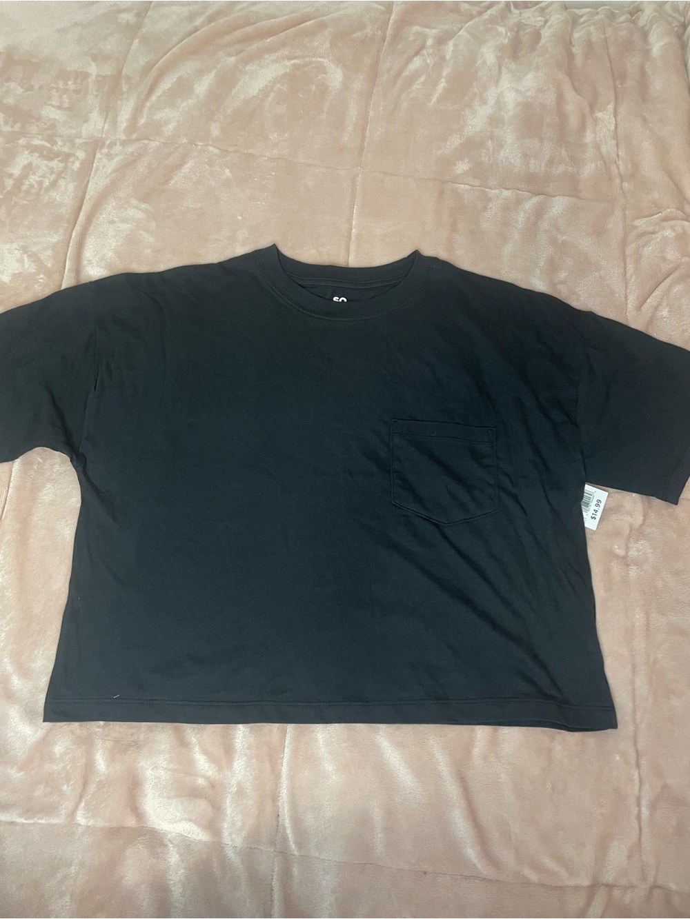 SO Women's Crop Pocket Tee Trio - Light Blue, Black, Green - Picture 4 of 8